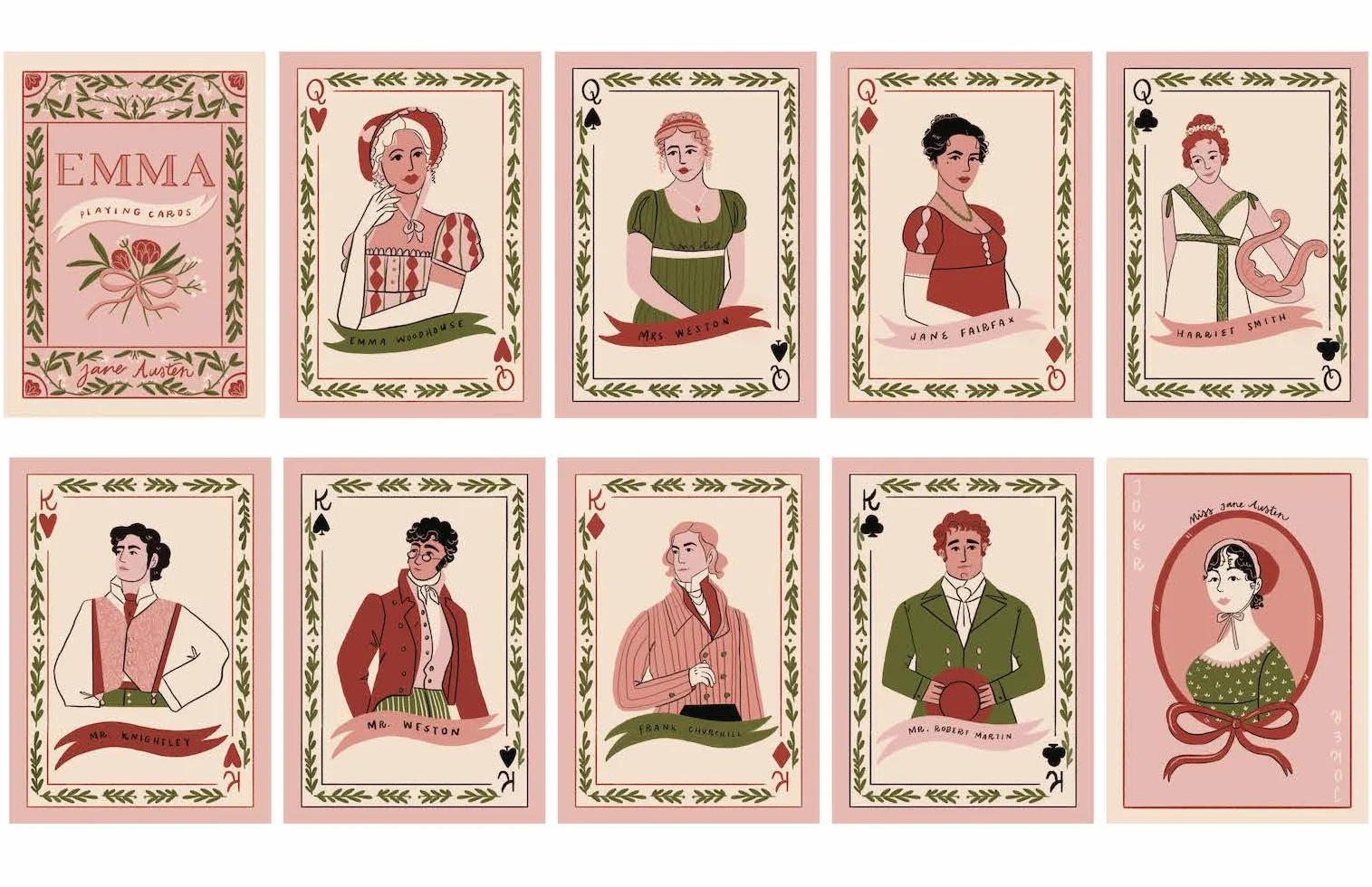 Literary Suits: Jane Austen Collection Playing Cards for Austenites