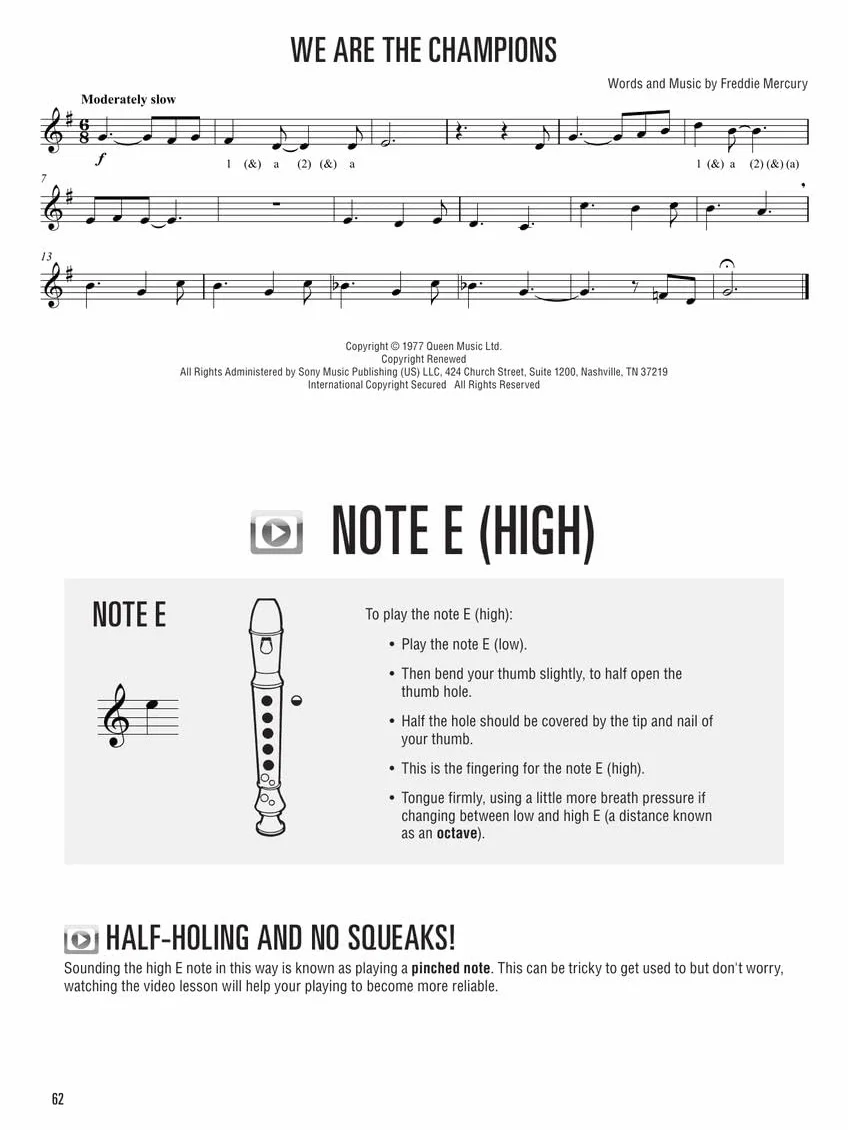 Hal Leonard Recorder Method by Sarah Jeffery - Book with 200+ Audio Demo & Backing Tracks & 40+ Video Lessons Included