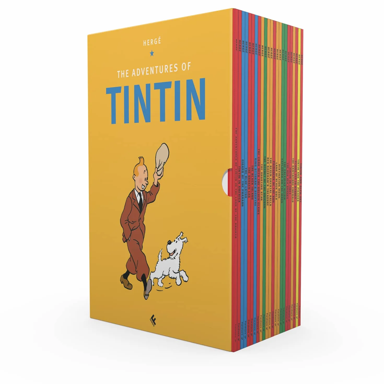 Tintin Paperback Boxed Set 23 titles Complete Official Classic Children's Illustrated Mystery Adventure Series