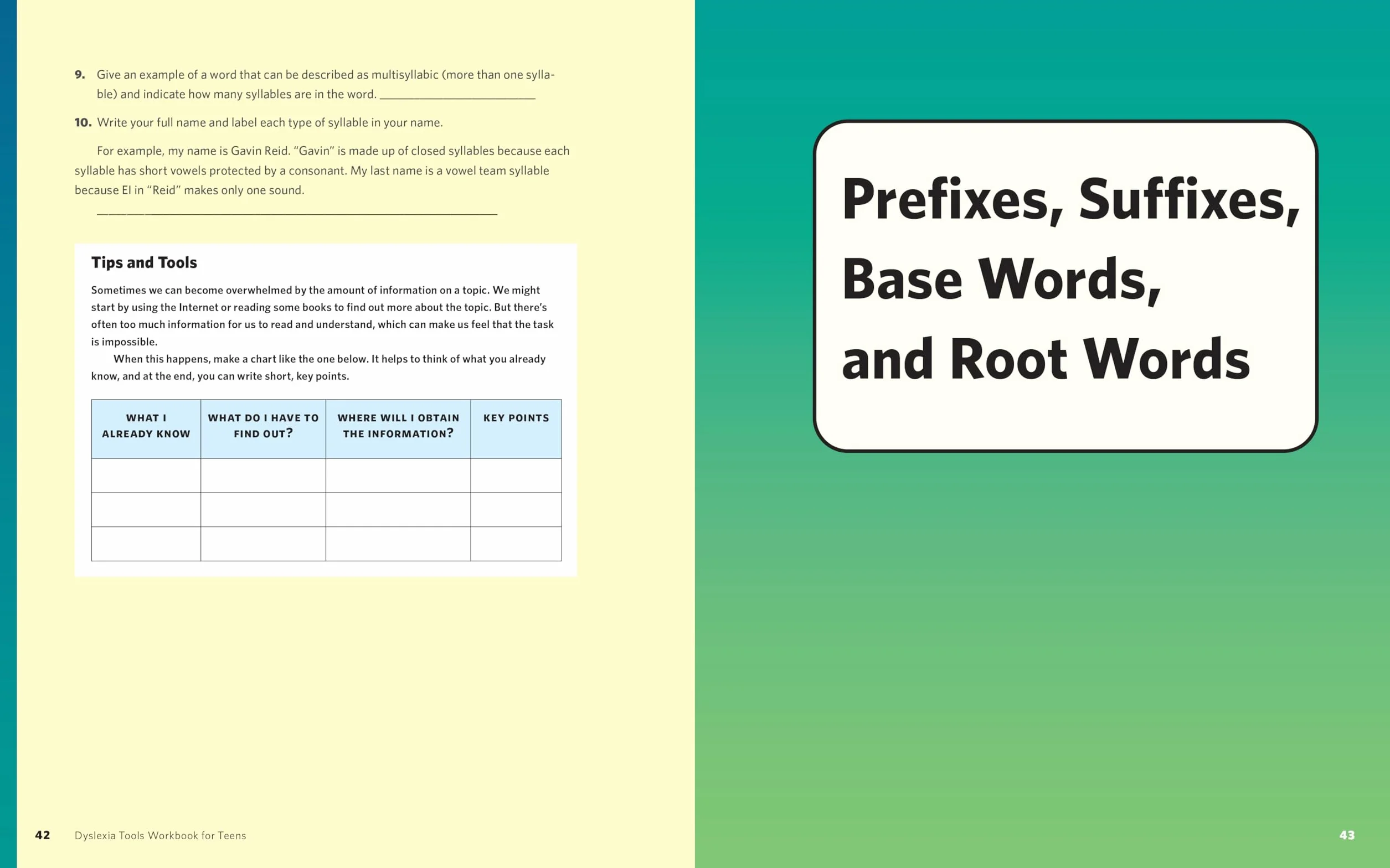 Dyslexia Tools Workbook for Teens: 120 Exercises to Improve Reading Skills