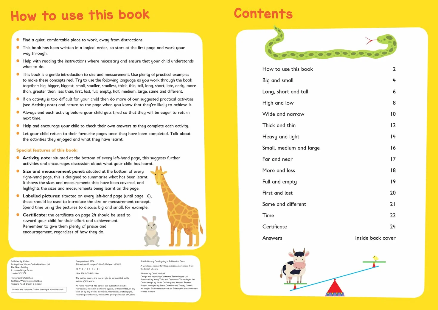 Size and Measurement Ages 3-5: Unlock the power of maths with fun activities for EYFS. Boost confidence and develop good learning habits with Easy Learning.