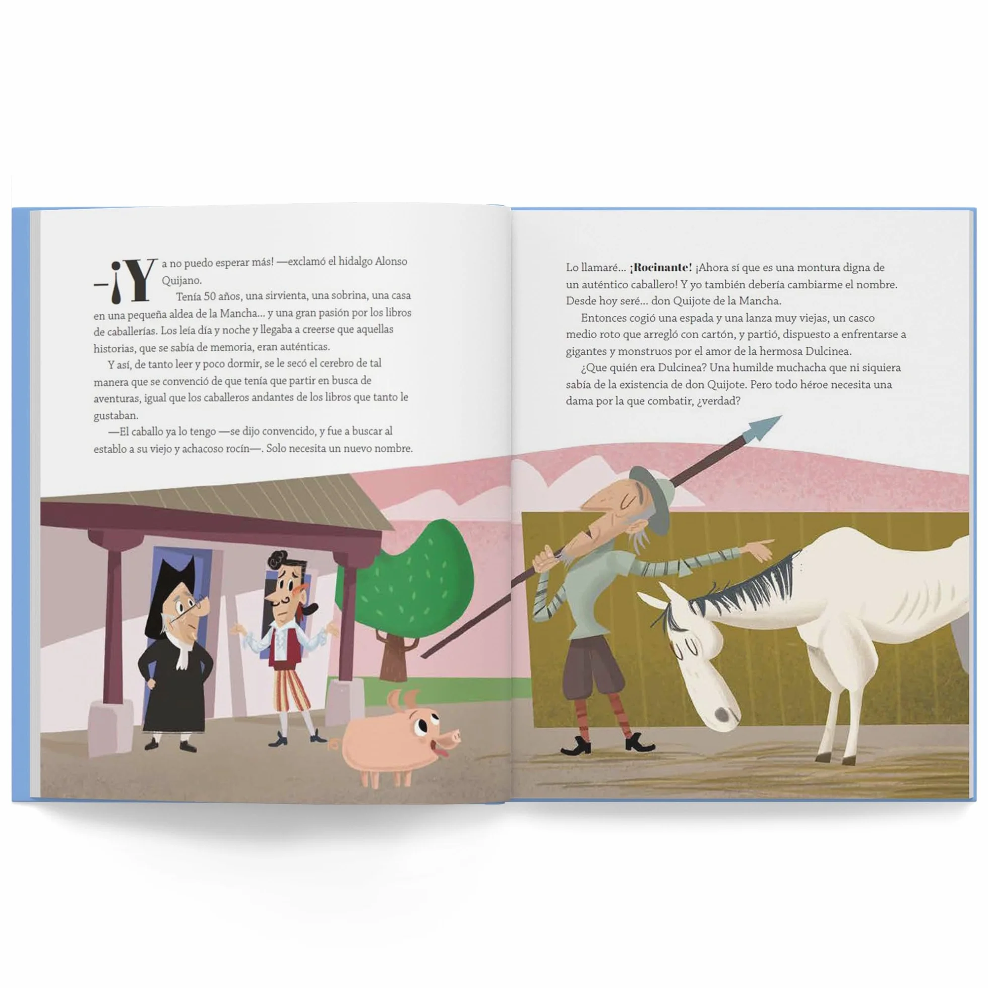 Don Quijote de la Mancha: Libro infantil con juegos y actividades | Clásicos de la literatura para primeros lectores