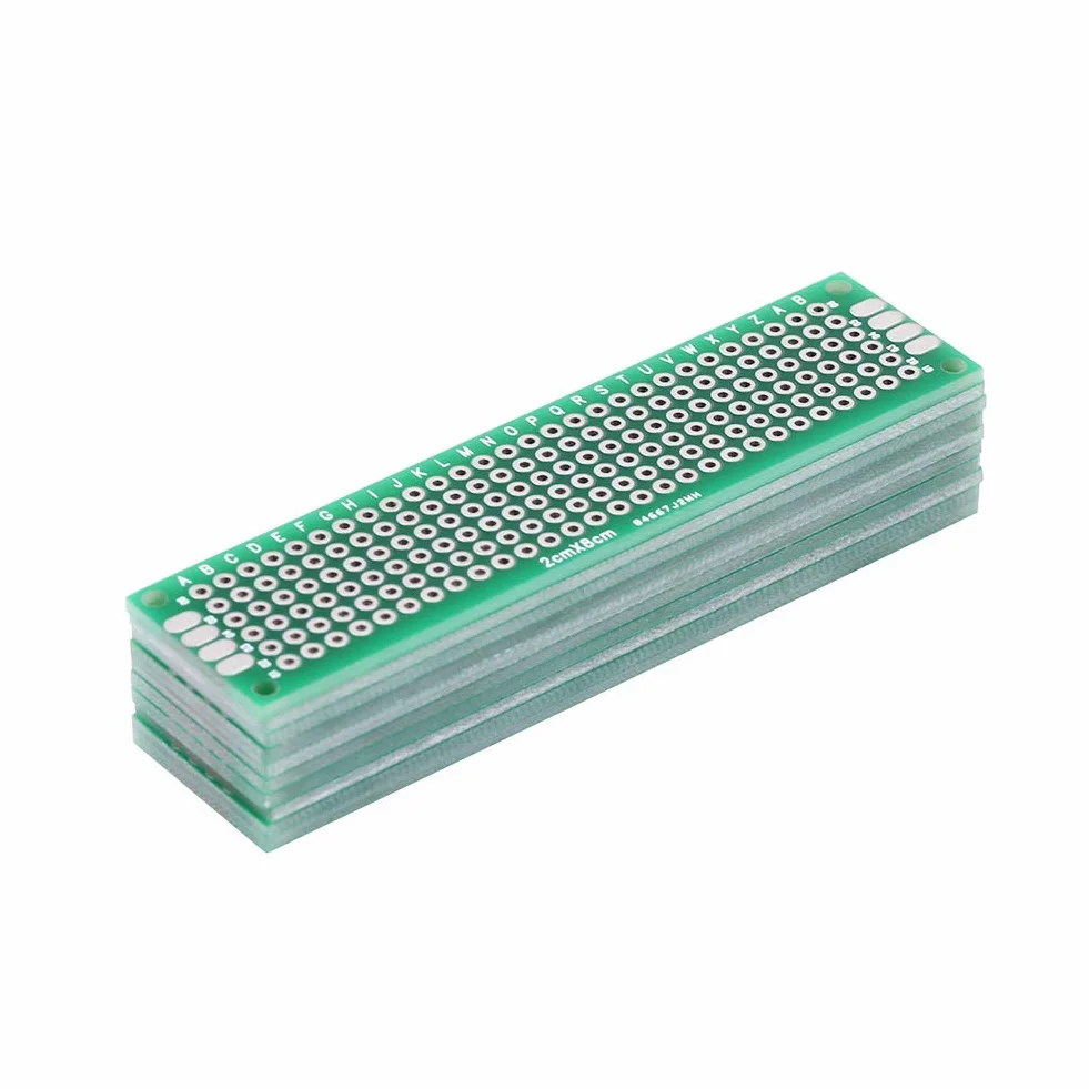 10 sztuk uniwersalna płytka drukowana 2 × 8 cm uniwersalna płytka drukowana deska do krojenia chleba deska do krojenia chleba PCB do lutowania rzemieślniczego