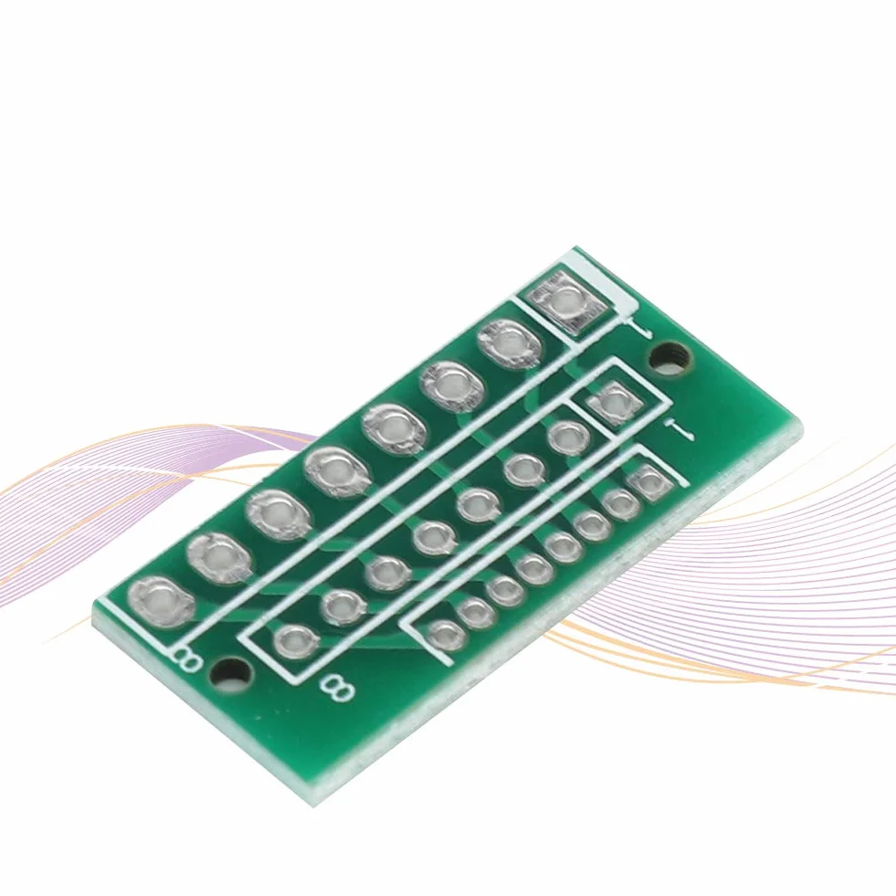 Złącze 1.27mm do 2.54mm - 10 Sztuk 8 Pin 3 Rzędy 24 Otwory Płytka Przyłączeniowa do Modułów Bezprzewodowych