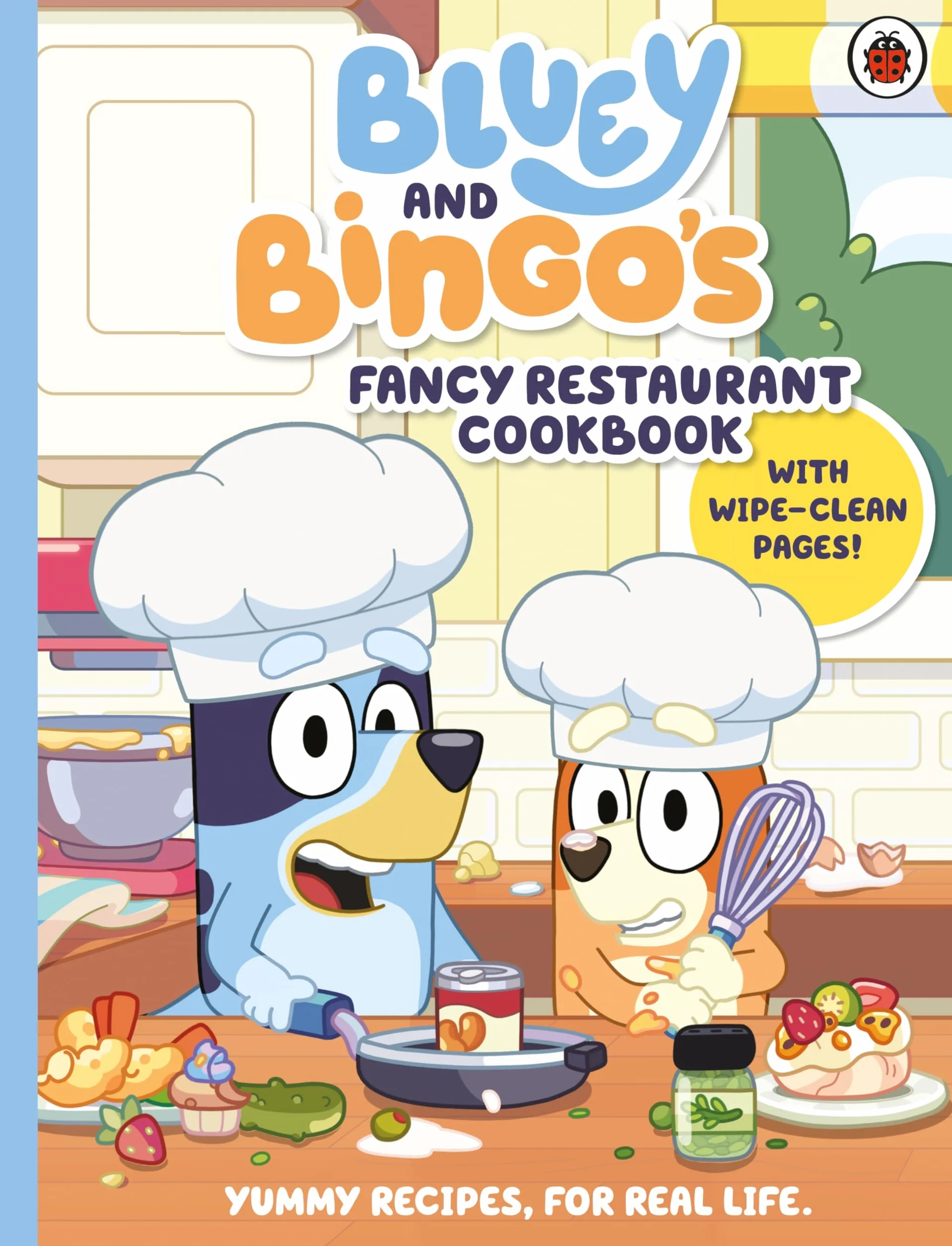 Bluey and Bingo Fancy Restaurant Cookbook for Kids Wipe-Clean Pages