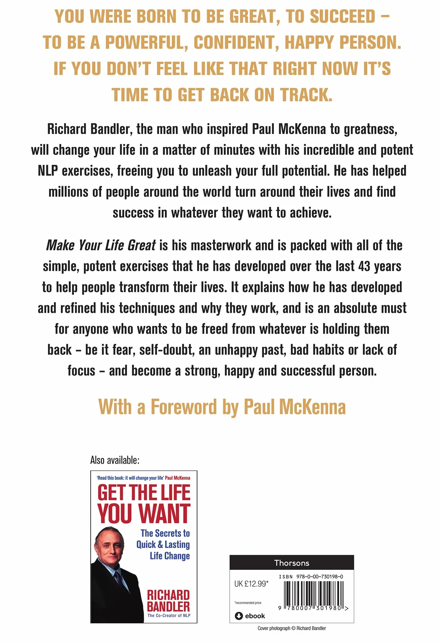 Richard Bandler's Guide to Trance-formation: Make Your Life Great