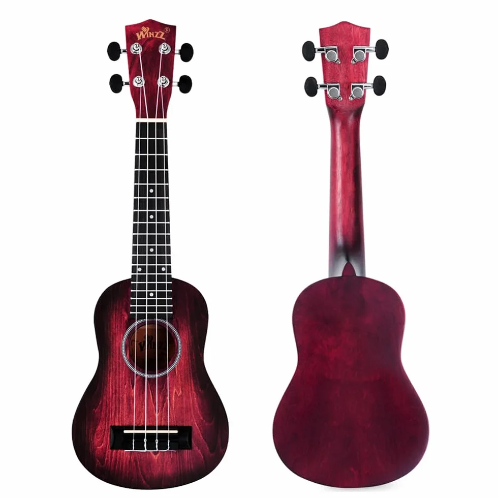 Winzz Ukulele Soprano dla dzieci zestaw startowy 21 cali 6 akcesoriów