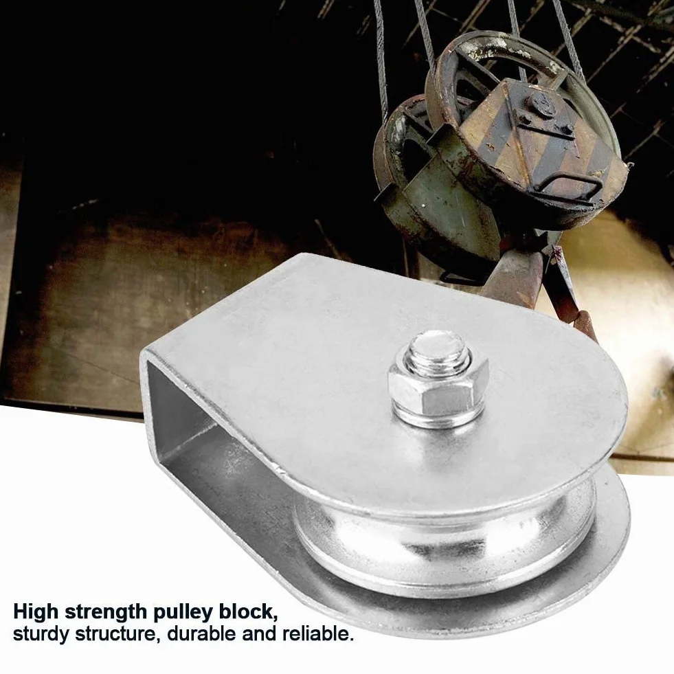 Single Pulley Block 300 kg Loading Swivel Pulley, dźwig obrotowy, hak wychylny, wysokowydajne koło podnoszące do załadunku lin stalowych (#03 całkowicie zamknięte łożysko bez pierścienia)