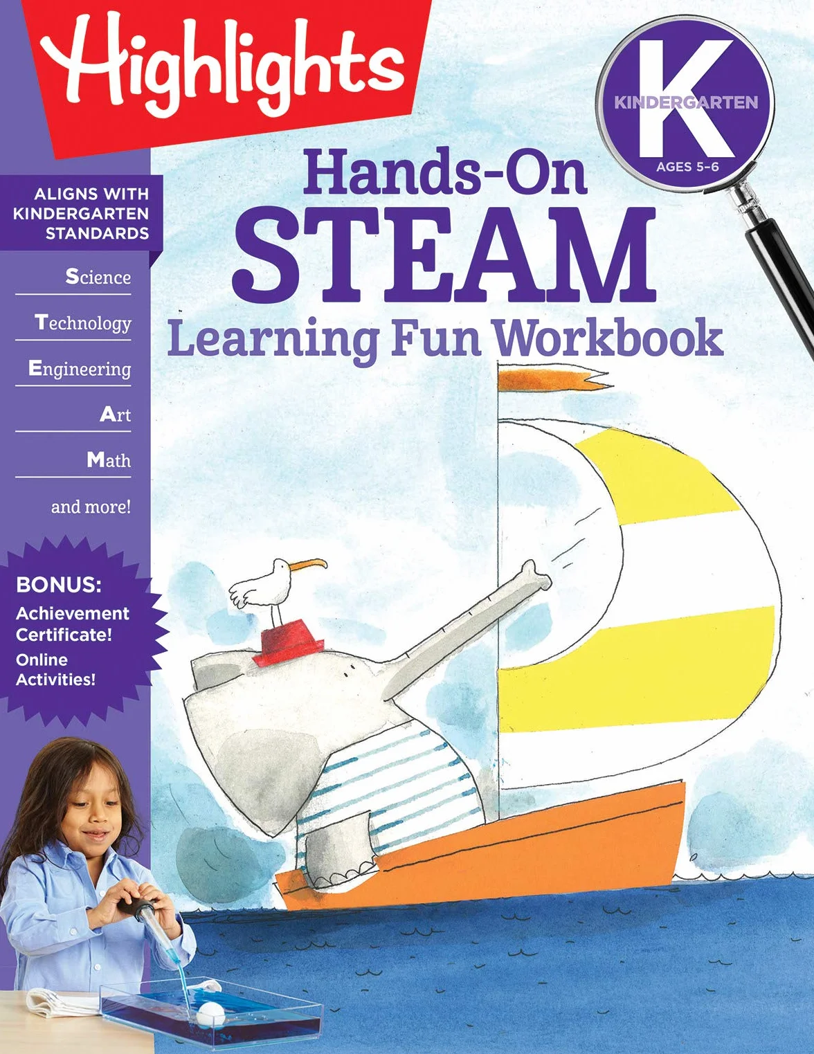 Kindergarten Hands-On STEAM Learning Fun Workbook