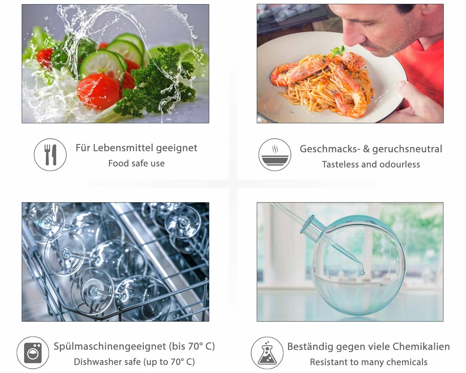 Butelki ciśnieniowe 100 ml LDPE z rozpylaczem i zakraplaczem do kuchni laboratorium