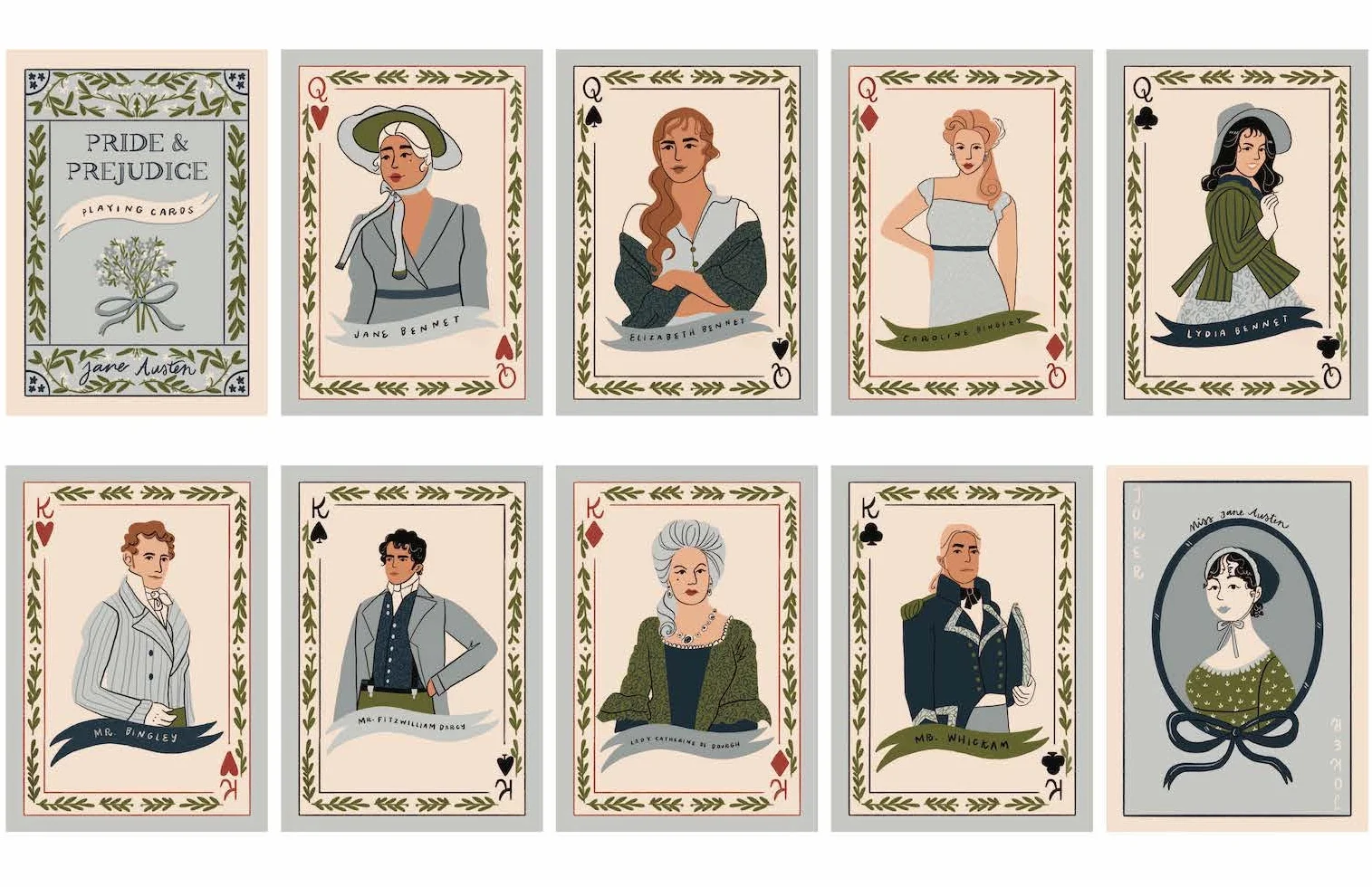 Literary Suits: Jane Austen Collection Playing Cards for Austenites