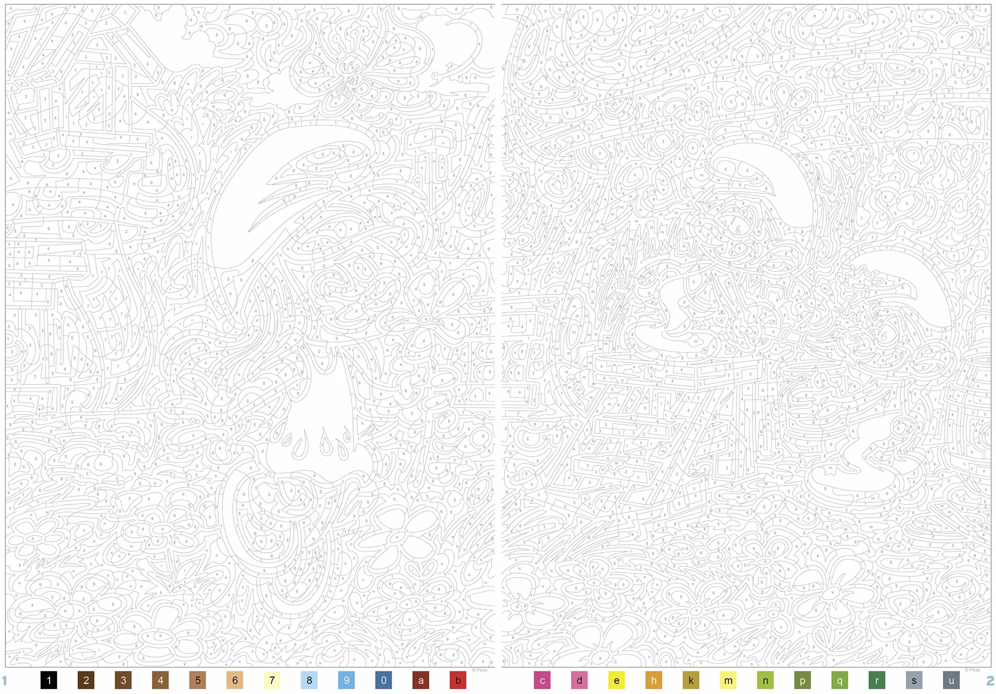 Coloriages mystères - Schtroumpfs