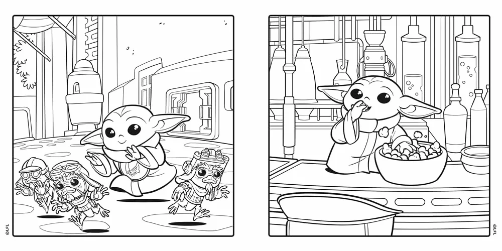 Star Wars The Mandalorian and Grogu: A Cute and Cosy Colouring Book