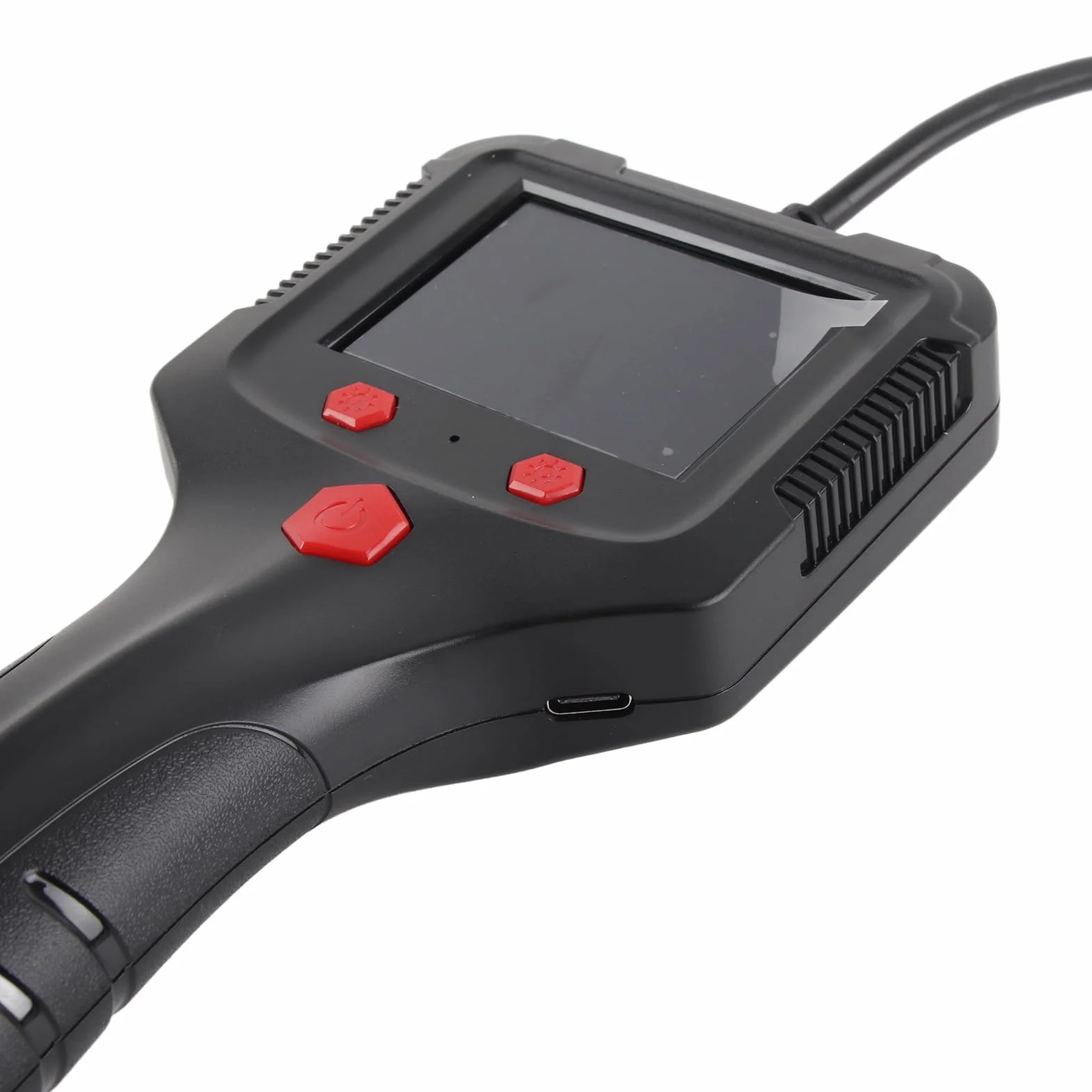 Endoskop HD 1080P z Ekranem IPS z Fabrycznym Ergonomicznym Uchwytem Czas Użytkowania 5 Godzin Wyświetlacz 2,4 Cala, Obudowa ABS, Obiektyw 5,5 Mm Wyjście Wideo Naprawy