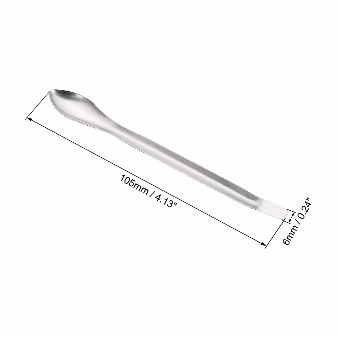 Sourcing Map 5 szt. Łyżka Laboratoryjna Szpatułka 105 mm Stal Szlachetna