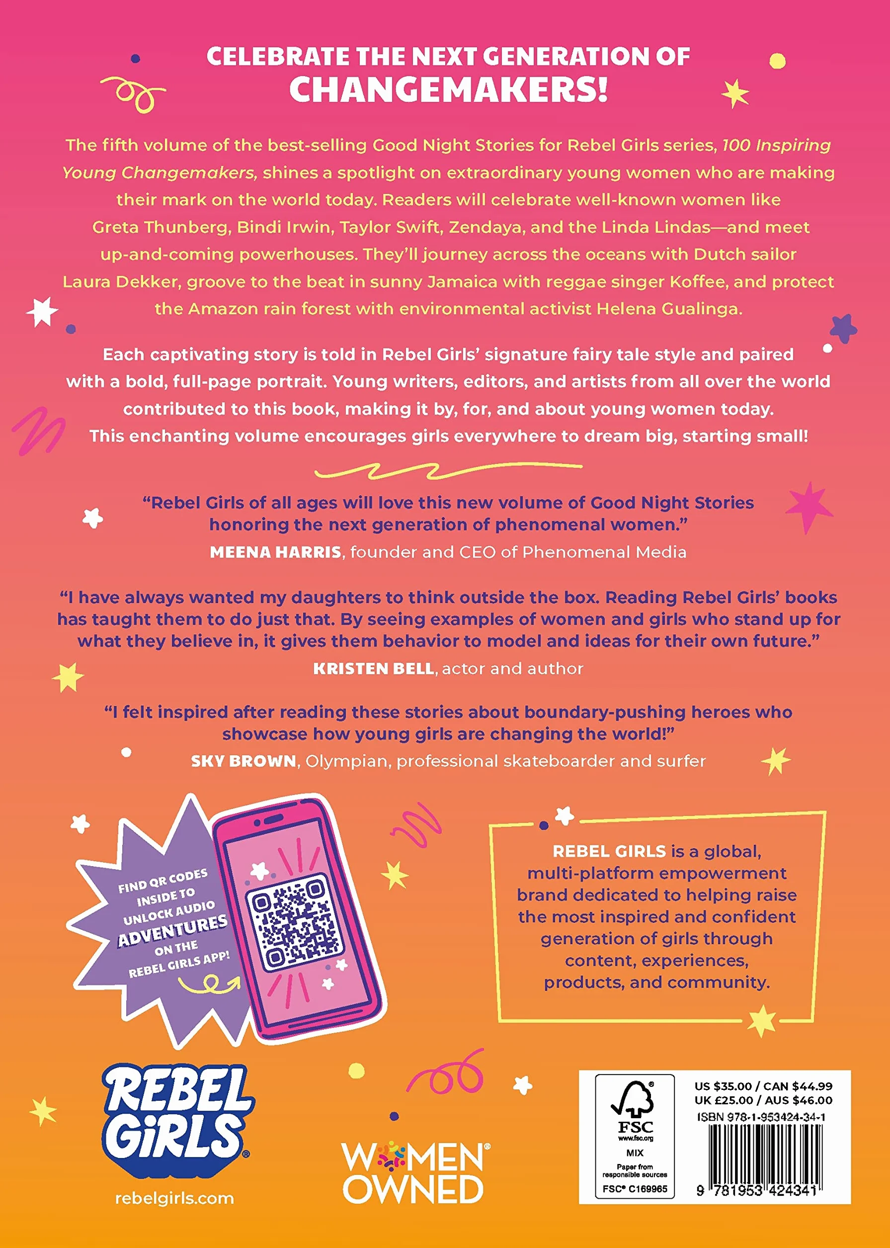 Good Night Stories for Rebel Girls: 100 Inspiring Young Changemakers