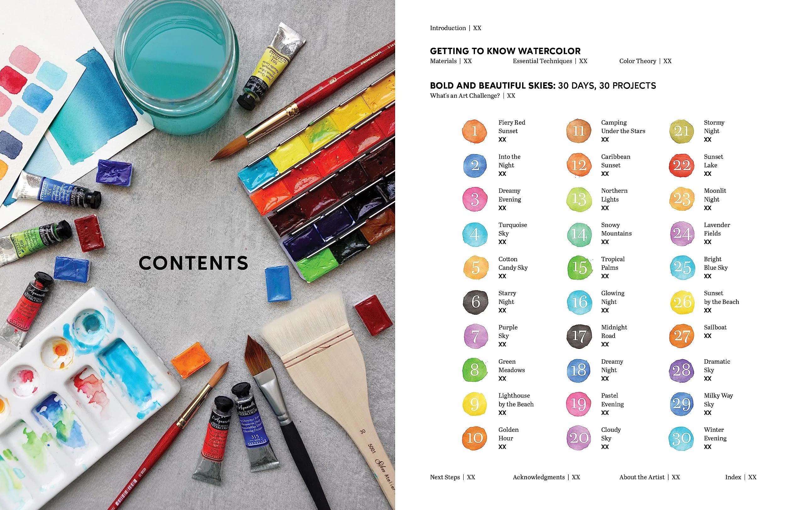 Bold and Beautiful Watercolor Skies: Learn to Paint Stunning Clouds, Sunsets, Galaxies, and More - A Master Class for Beginners