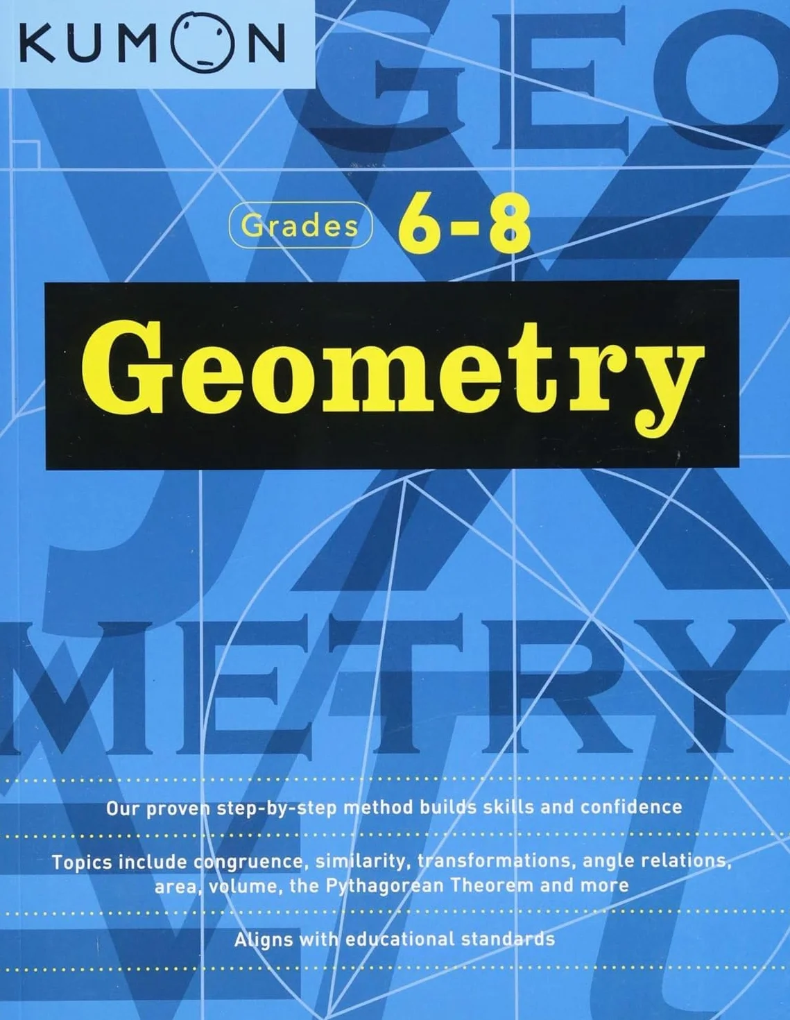 Kumon Math Workbooks Geometry Grade 6-8 Middle School
