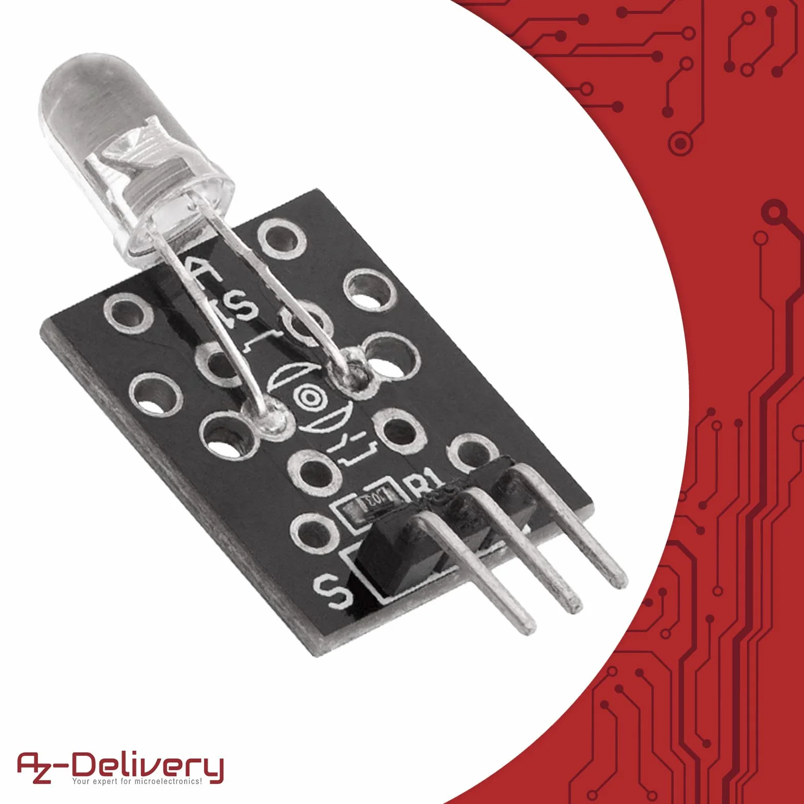 AZDelivery KY-005 IR Moduł nadajnika podczerwieni kompatybilny z Arduino Raspberry Pi