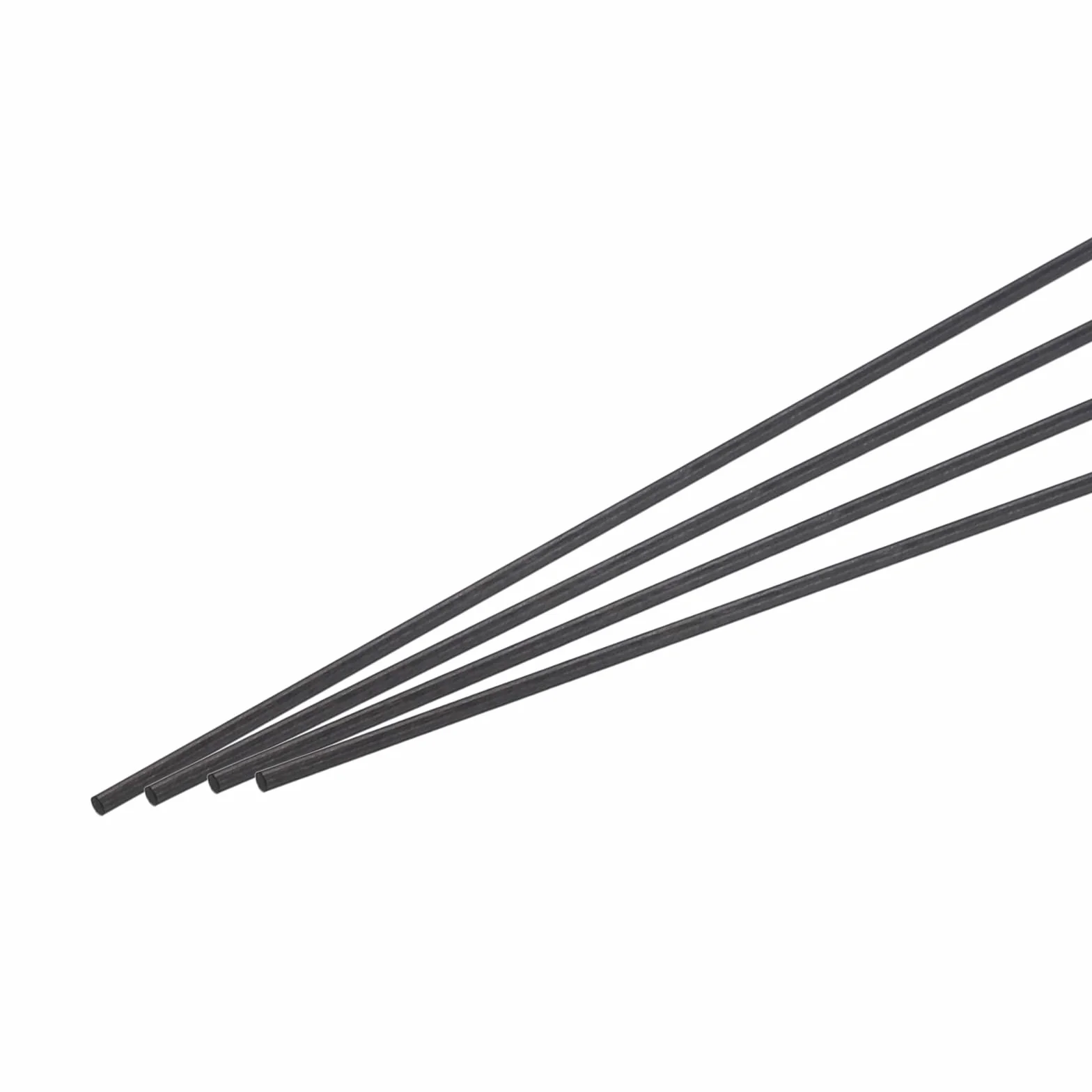 QUARKZMAN Drążek z włókna węglowego, pręt węglowy 1,5 mm x 100 mm do samolotów RC DIY, latawców, rurek do skrzydeł quadkoptera, zestaw 4 szt