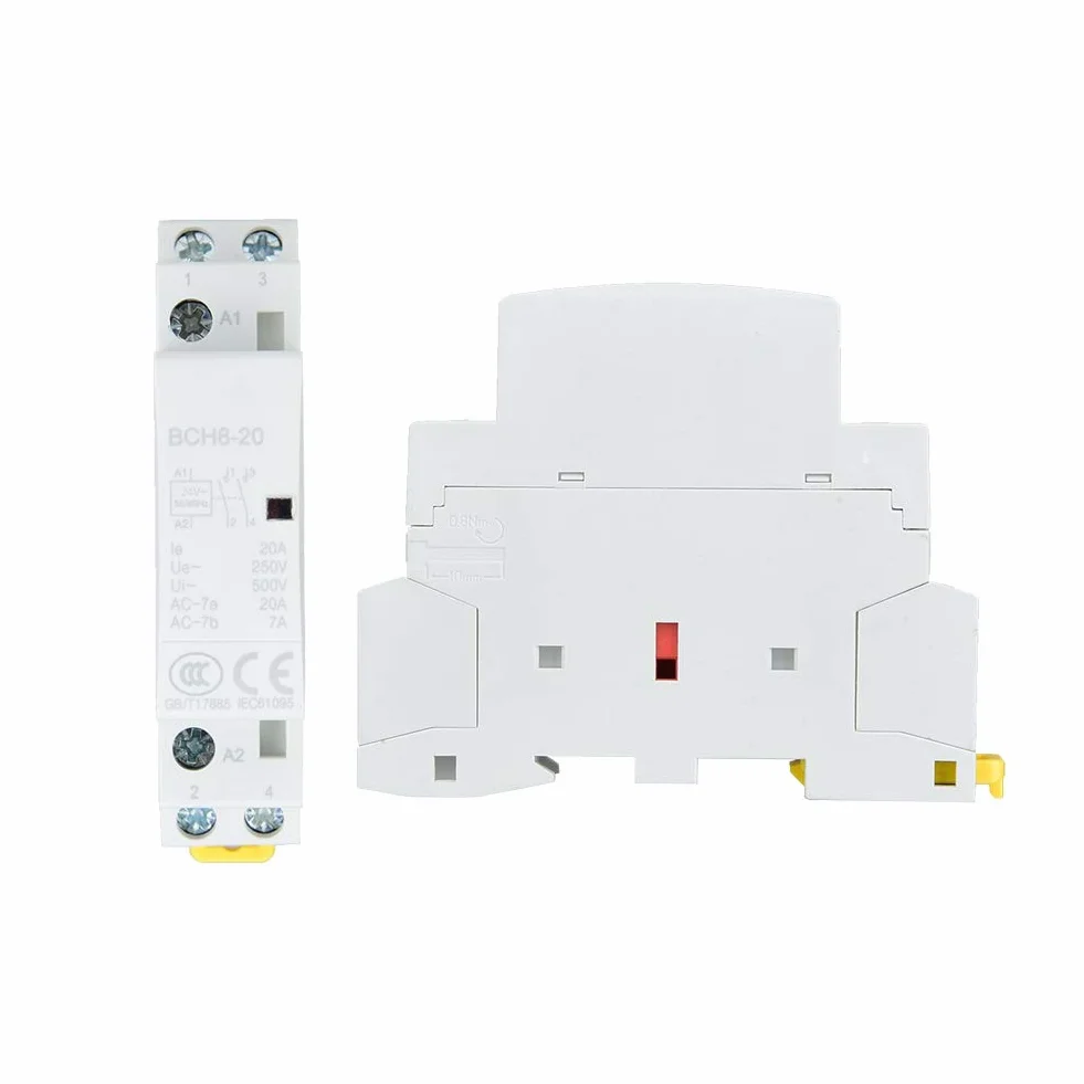 20 A 50/60 Hz AC stycznik, 2P 1S + 1Ö 35 mm DIN montaż szynowy gospodarstwo domowe stycznik AC (220 V/230 V)