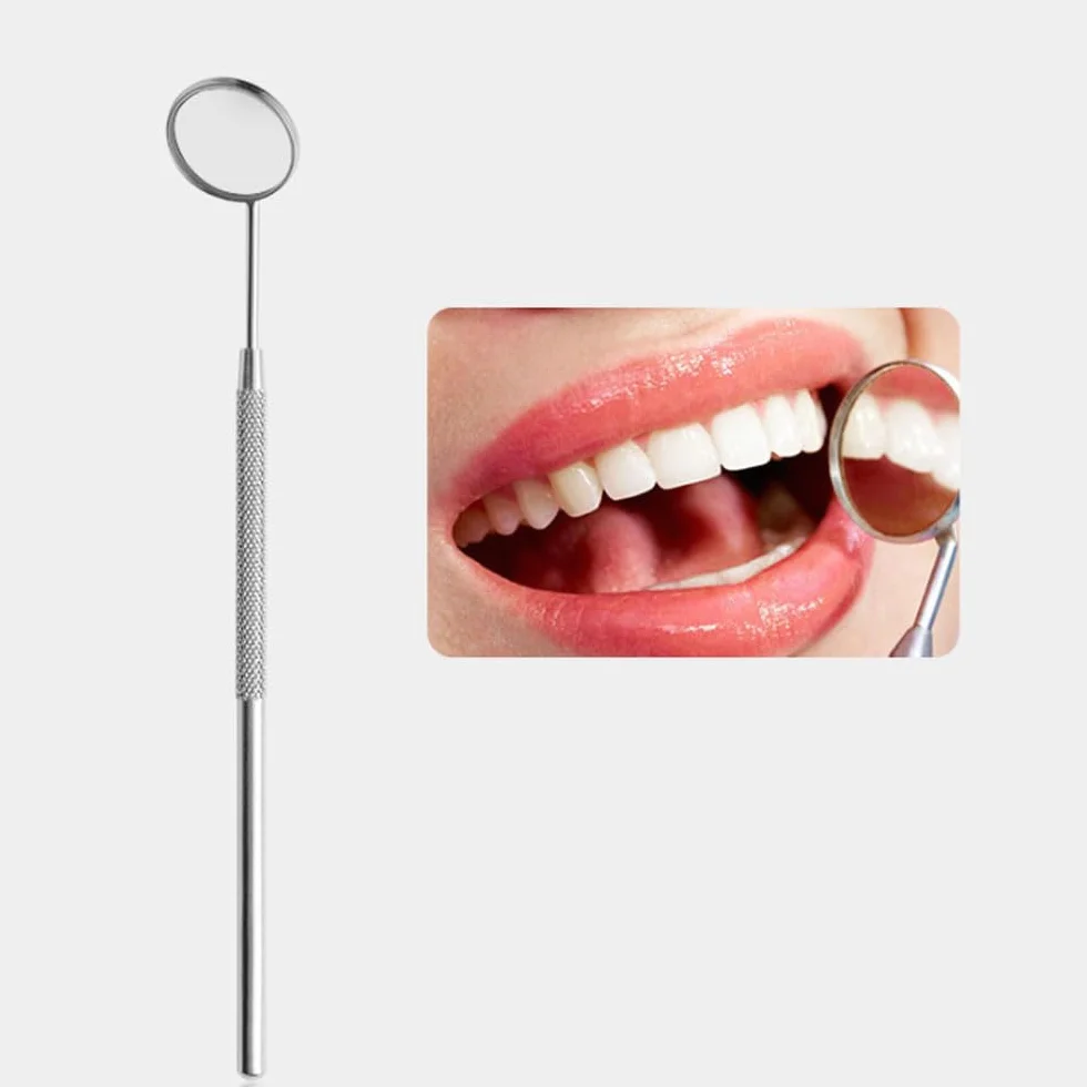 LATRAT Lusterko dentystyczne zapobiegające zaparowaniu, ze stali nierdzewnej, do pielęgnacji jamy ustnej, narzędzie przedłużające, nadaje się również do przedłużania rzęs