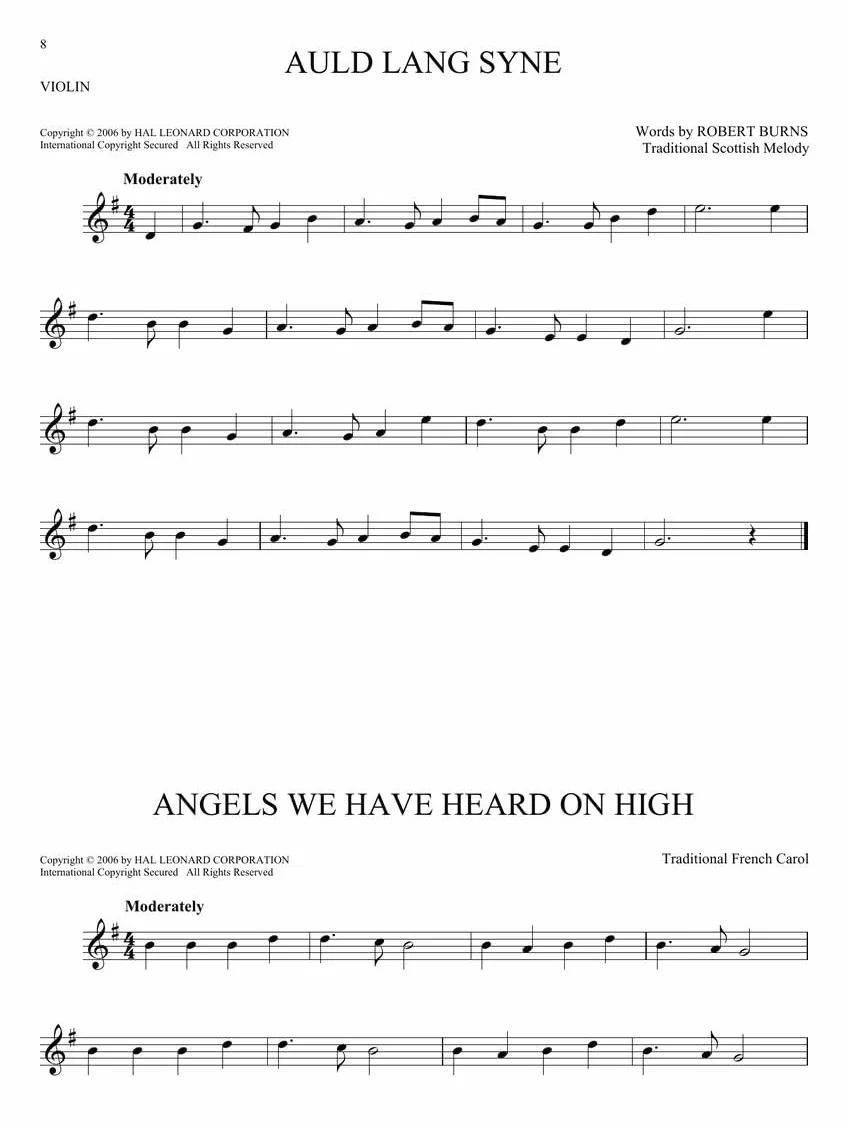 101 Christmas Songs for Violin