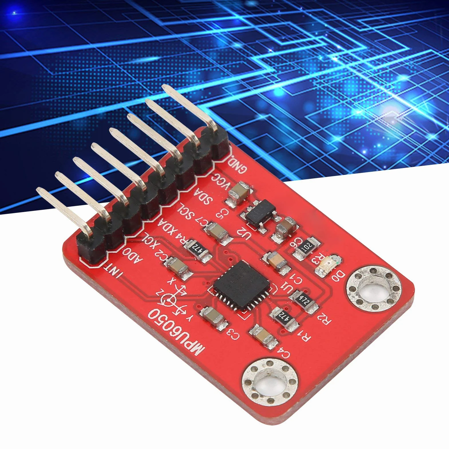 MPU6050 6-osiowy Akcelerometr żyroskop moduł Czujnika 16nBit Konwerter AD Wyjście Danych Napięcie Robocze 3.3-5VDC dla Entuzjastów Elektroniki