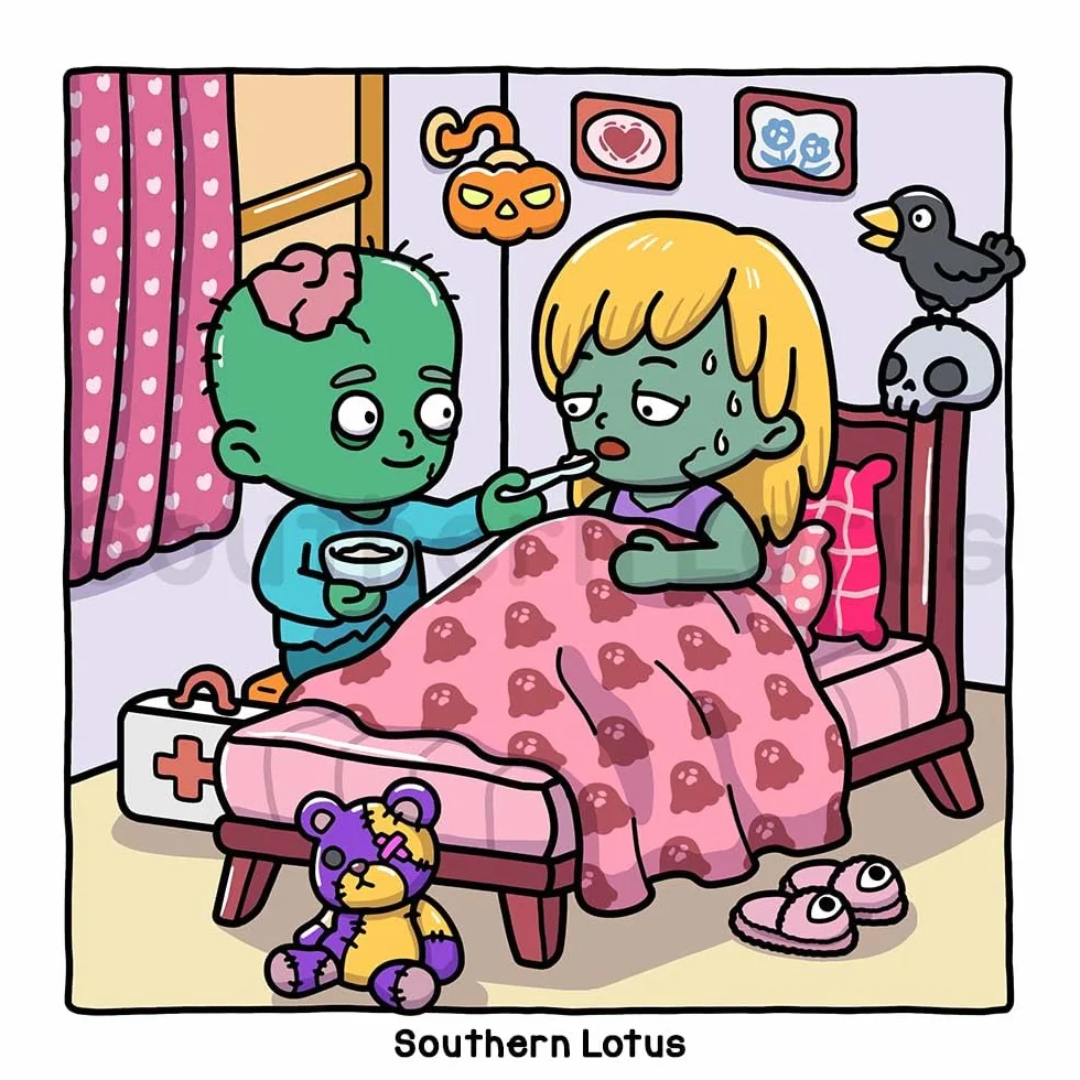 Very Demure Very Spooky: Coloring Book for Adults & Teens with Creepy Adorable Characters, Cozy Spooky Vibes, Cute Easy Designs for Relaxation