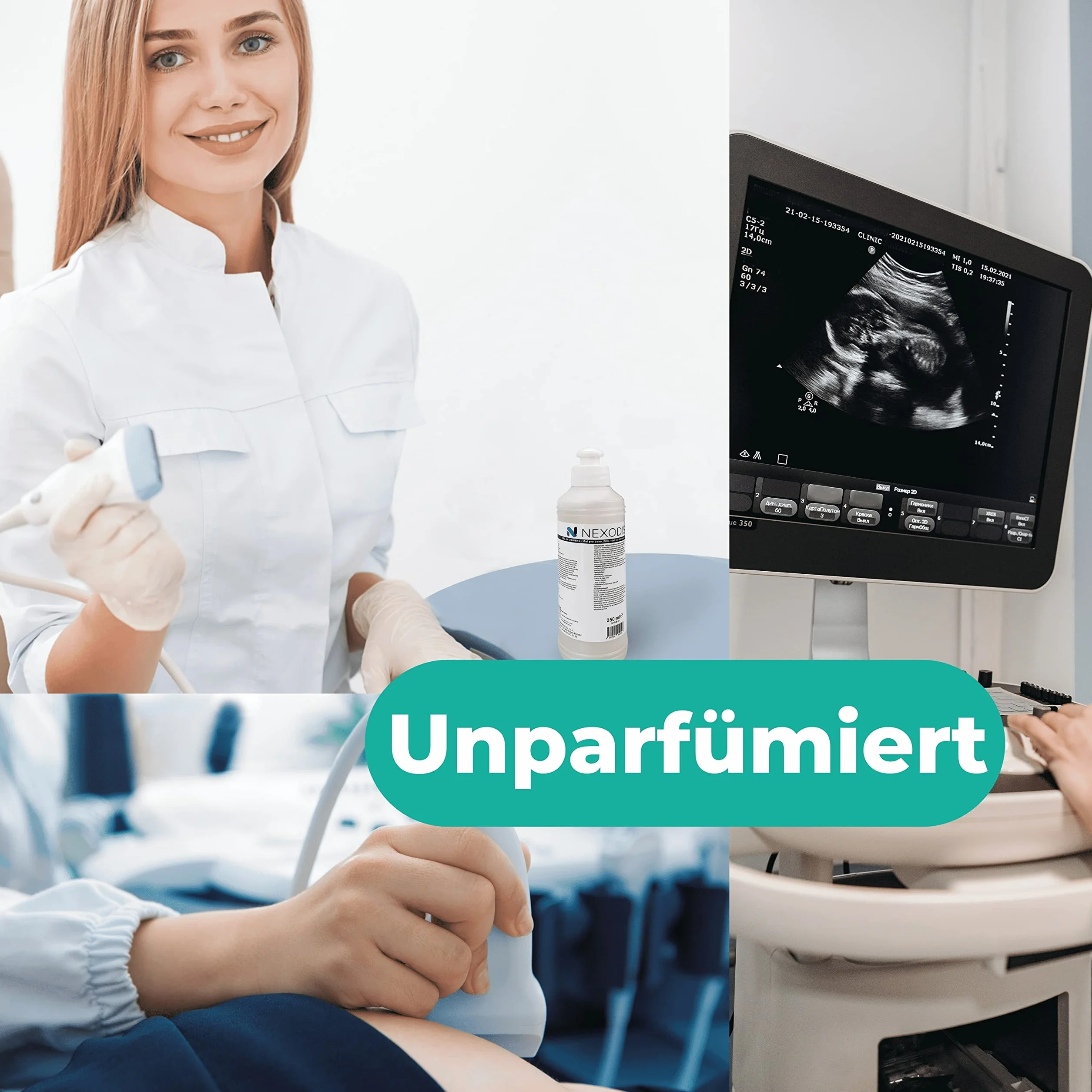 żel do ultradźwięków hipoalergiczny 250 ml do diagnostyki ultrasonograficznej i dopplerowskiej
