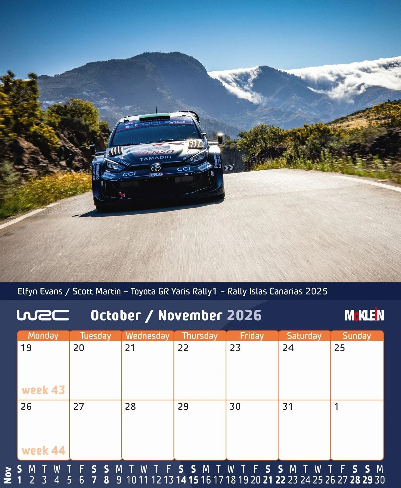 2026 Desktop Rally Calendar