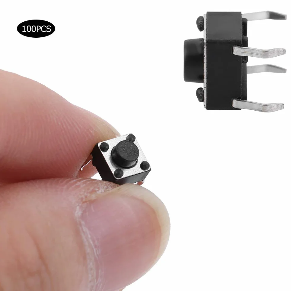 Przełącznik taktowy mini mikroprzełącznik przyciskowy chwilowy 6x6x4,3mm do płytek drukowanych