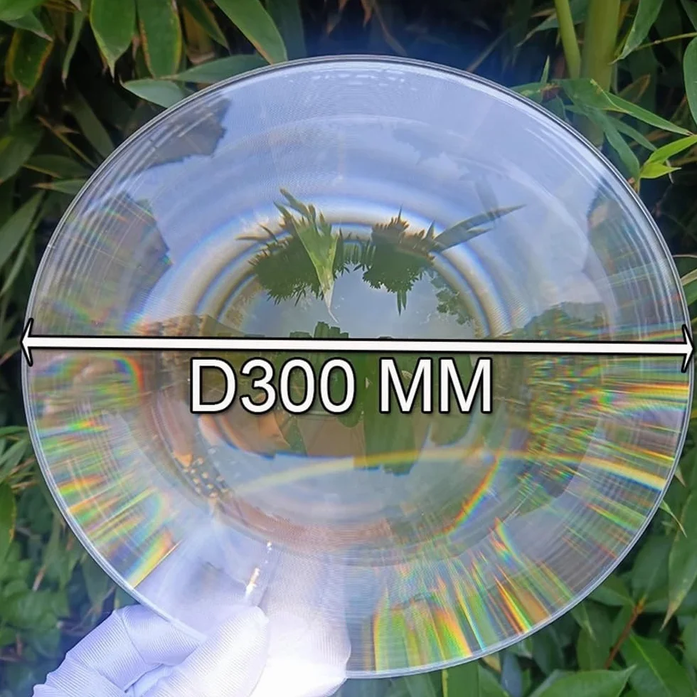 Średnica mikroskopu 300 mm Okrągła soczewka Fresnela Skupiająca Soczewka LED Akryl (220MM_2MM)