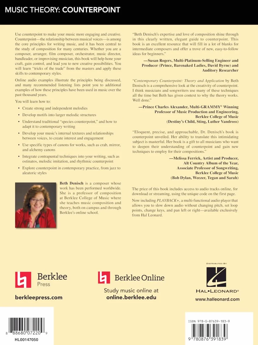 Contemporary Counterpoint - Theory & Application Book/Online Audio