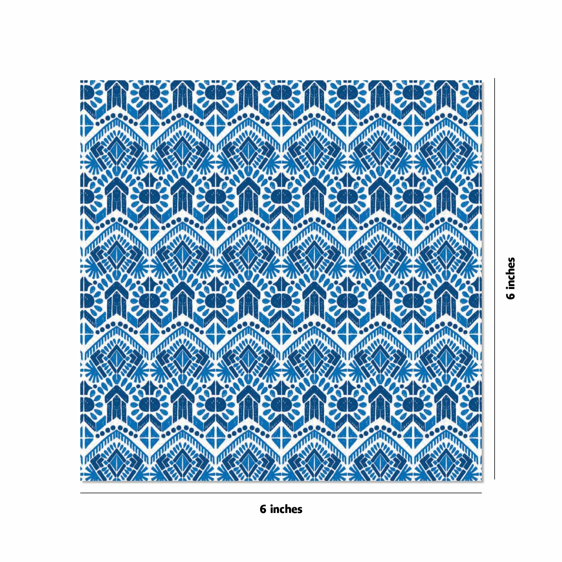 Origami Paper 200 Sheets 6" (15 cm) Double Sided Blue White Patterns 12 Designs