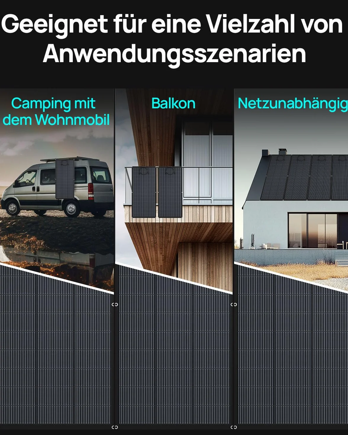 ECO-WORTHY Elastyczny panel słoneczny 200 W, materiał ETFE 18 BB, ogniwo mono, 25% wysoka konwersja, na balkon, do przyczepy kempingowej, łodzi, dachu, na kemping, do domu, jachtu, nierównych