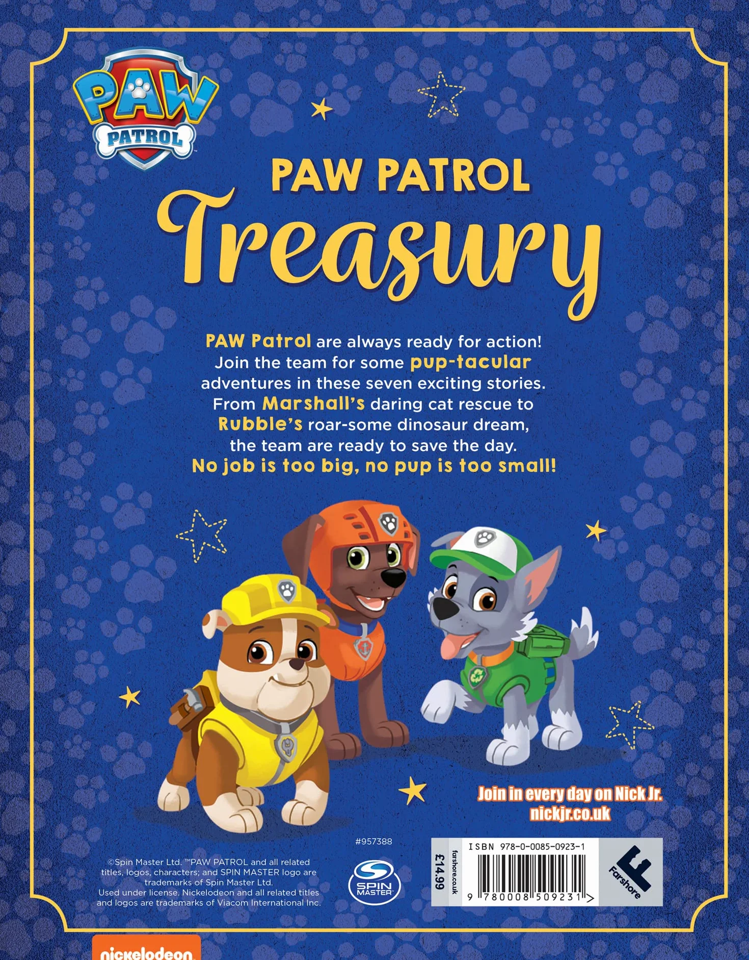 PAW Patrol Treasury: Illustrated Story Collection Gift Book for Children Ages 2-5 Based on Nickelodeon TV Series