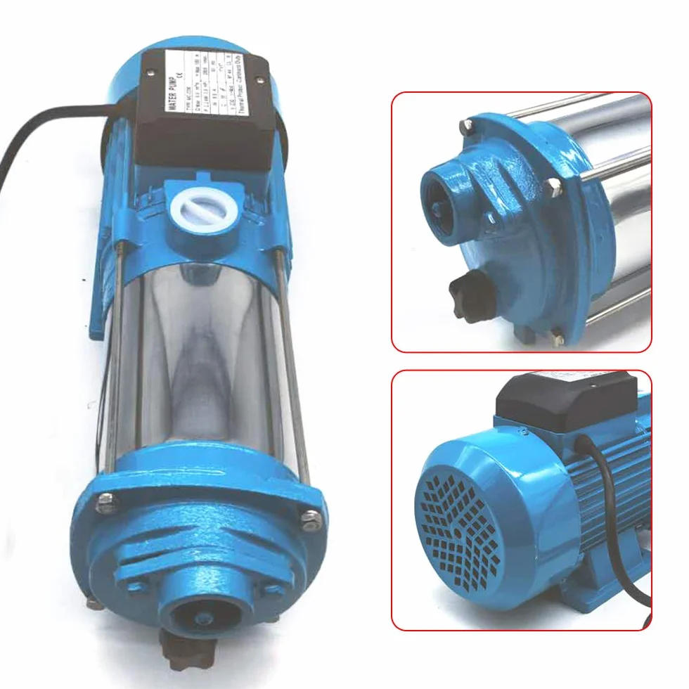 Pompa odśrodkowa 2500 W, pozioma pompa rurowa do użytku domowego, wysoka wysokość tłoczenia i wysoki przepływ, pompa cyrkulacyjna do wody niegazowanej, 11 bar, 4000 l/h, 110 m, przełącznik ciśnieniowy