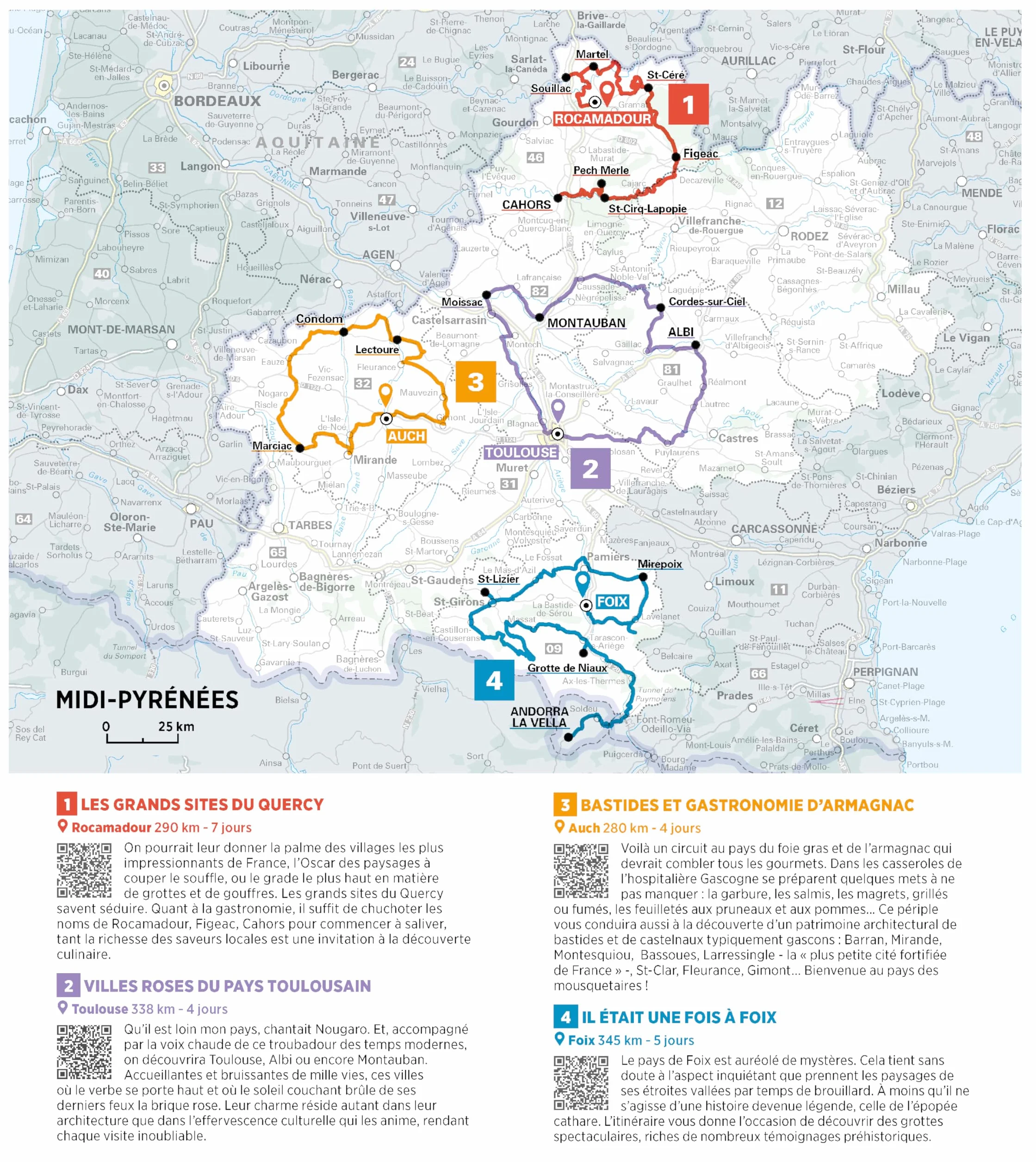 Carte Régionale Midi-Pyrénées 2026 Occitanie Ouest