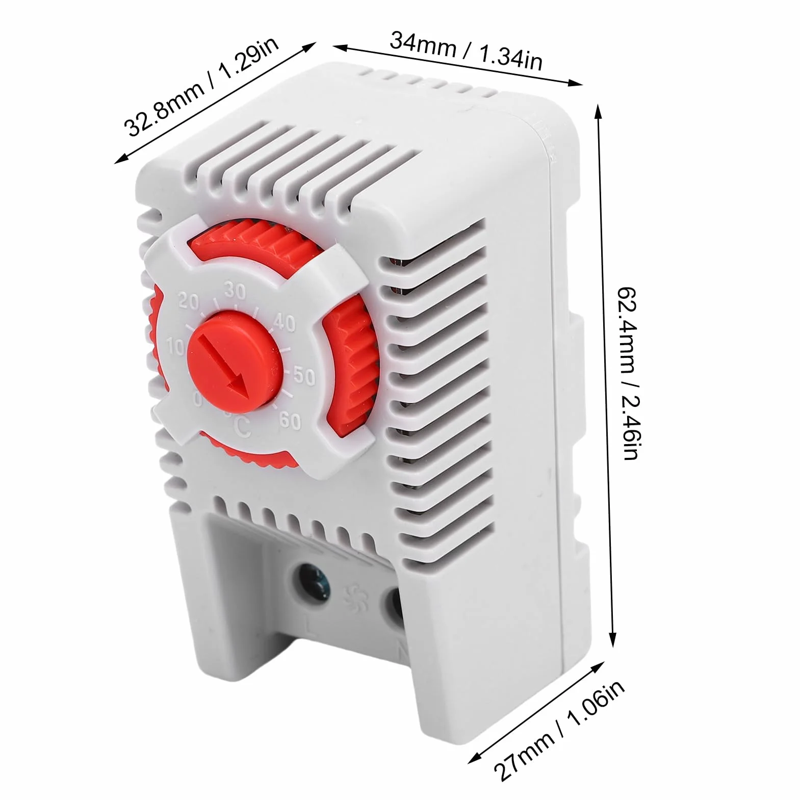 KTO011 Termostat Mechaniczny 0-60°C Normalnie Zamknięty Regulator Temperatury