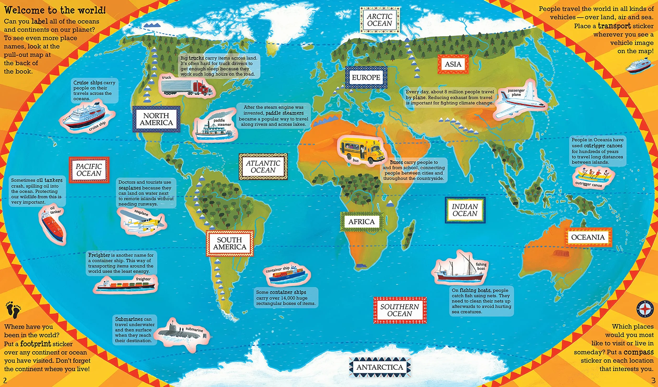 World Atlas Sticker Book (Barefoot Books): 1 (Barefoot Sticker Books)