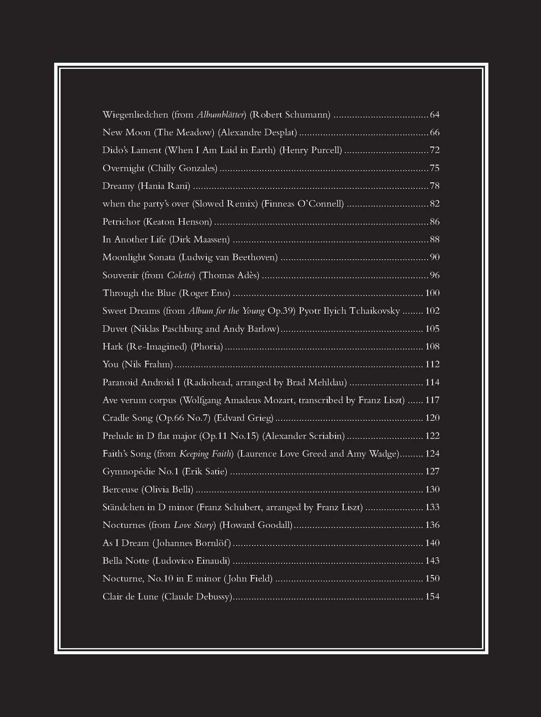 The Faber Music Night Time Piano Anthology: A collection of peaceful piano solos inspired by the night