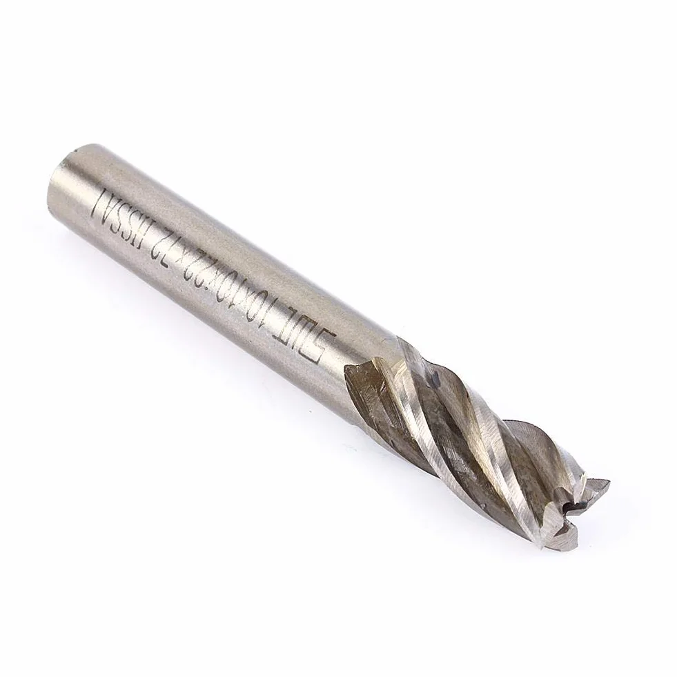Frez CNC 10 mm 4 flety Zestaw frezów końcowych HSS cylindryczny do metalu i drewna