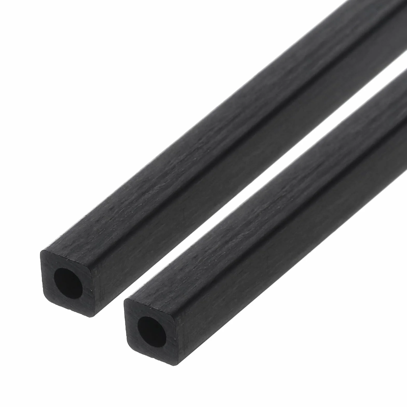 QUARKZMAN Kwadratowa rura z włókna węglowego 4 x 2 x 500 mm, z włókna węglowego, do modeli samolotów RC, 2 szt