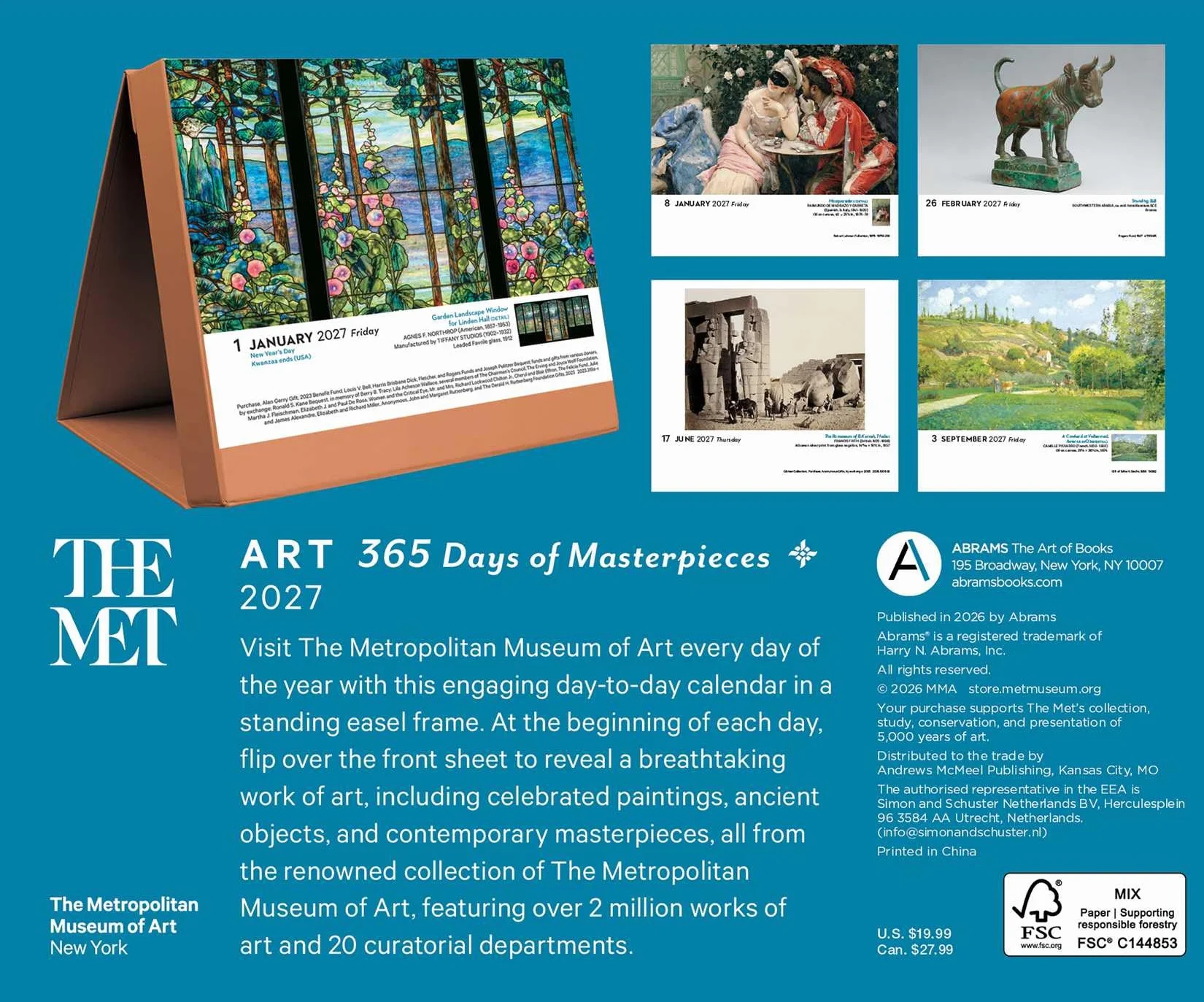 Art: 365 Days of Masterpieces 2027 Day-to-Day Calendar