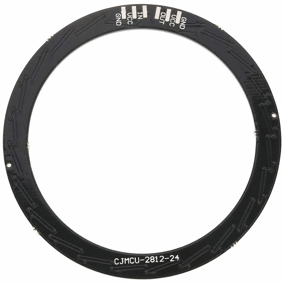 Akozon 24-bitowa pierścieniowa LED WS2812 5050 RGB LED pierścieniowa ze zintegrowanymi sterownikami