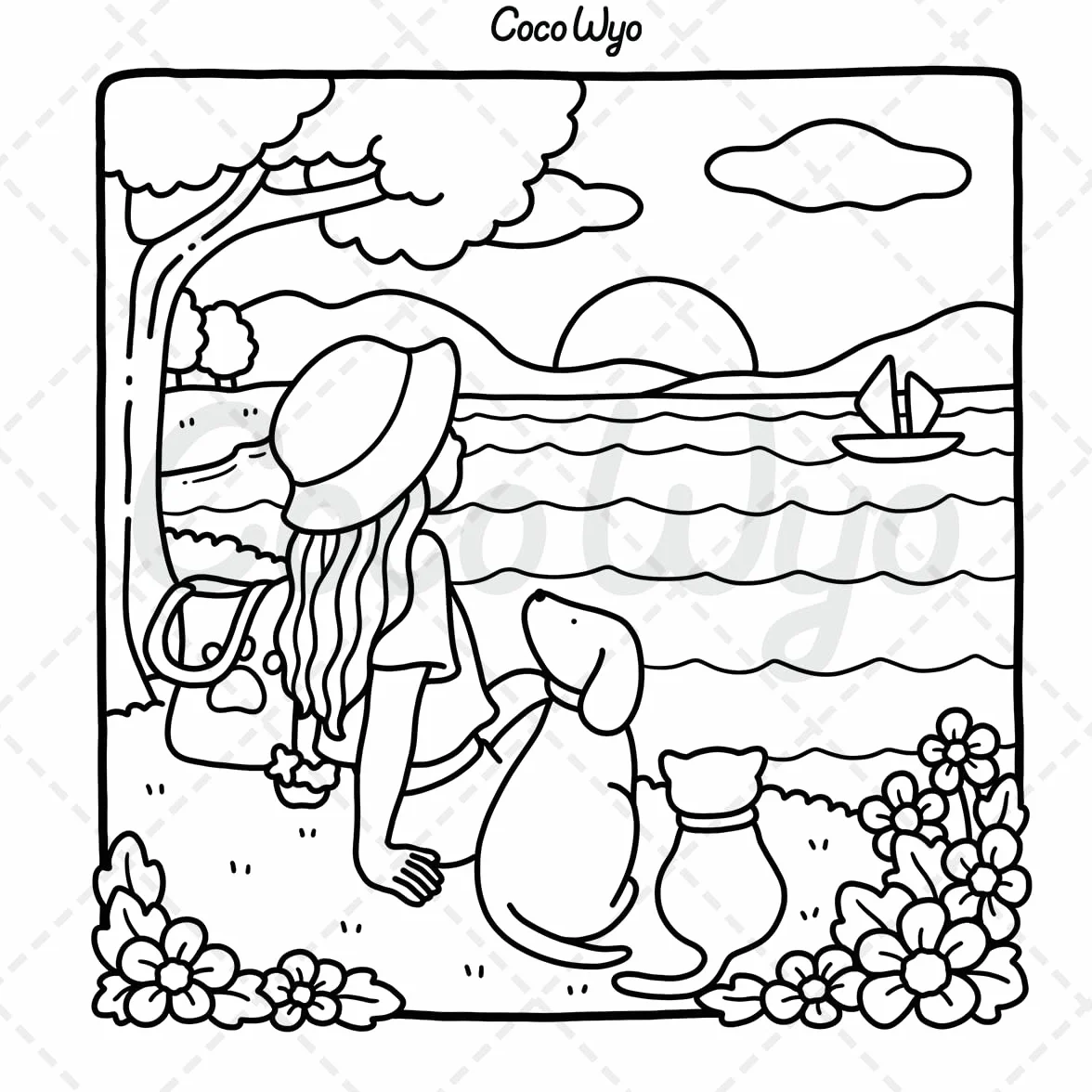 Girl Moments: Coloring Book for Adults and Teens Featuring Cute Cozy Daily Activities for Relaxation