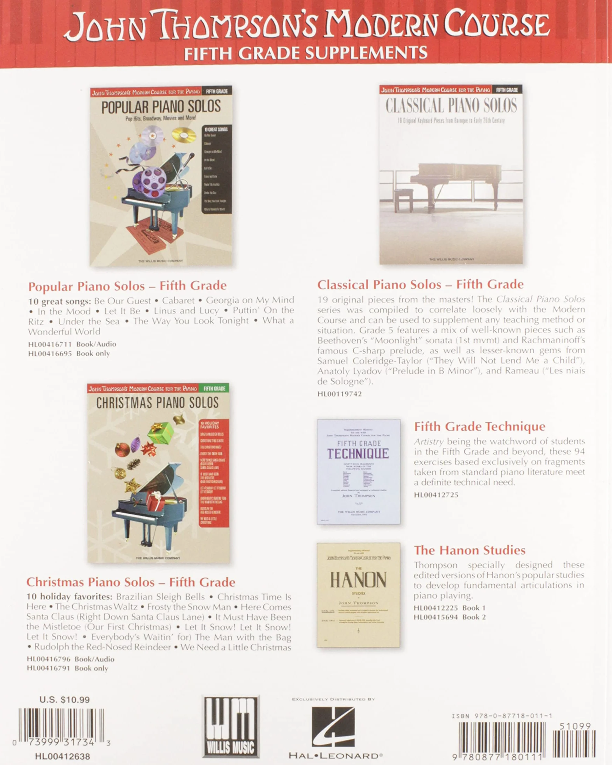 John Thompson's Modern Course for the Piano: Fifth Grade Book