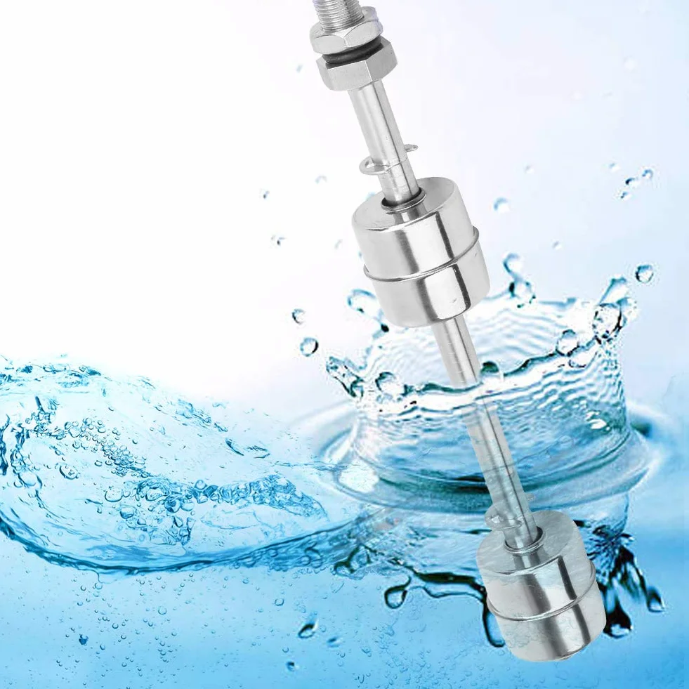 Przełącznik pływakowy DC 0~110 V stal nierdzewna podwójna kulka regulator poziomu wody 150 mm