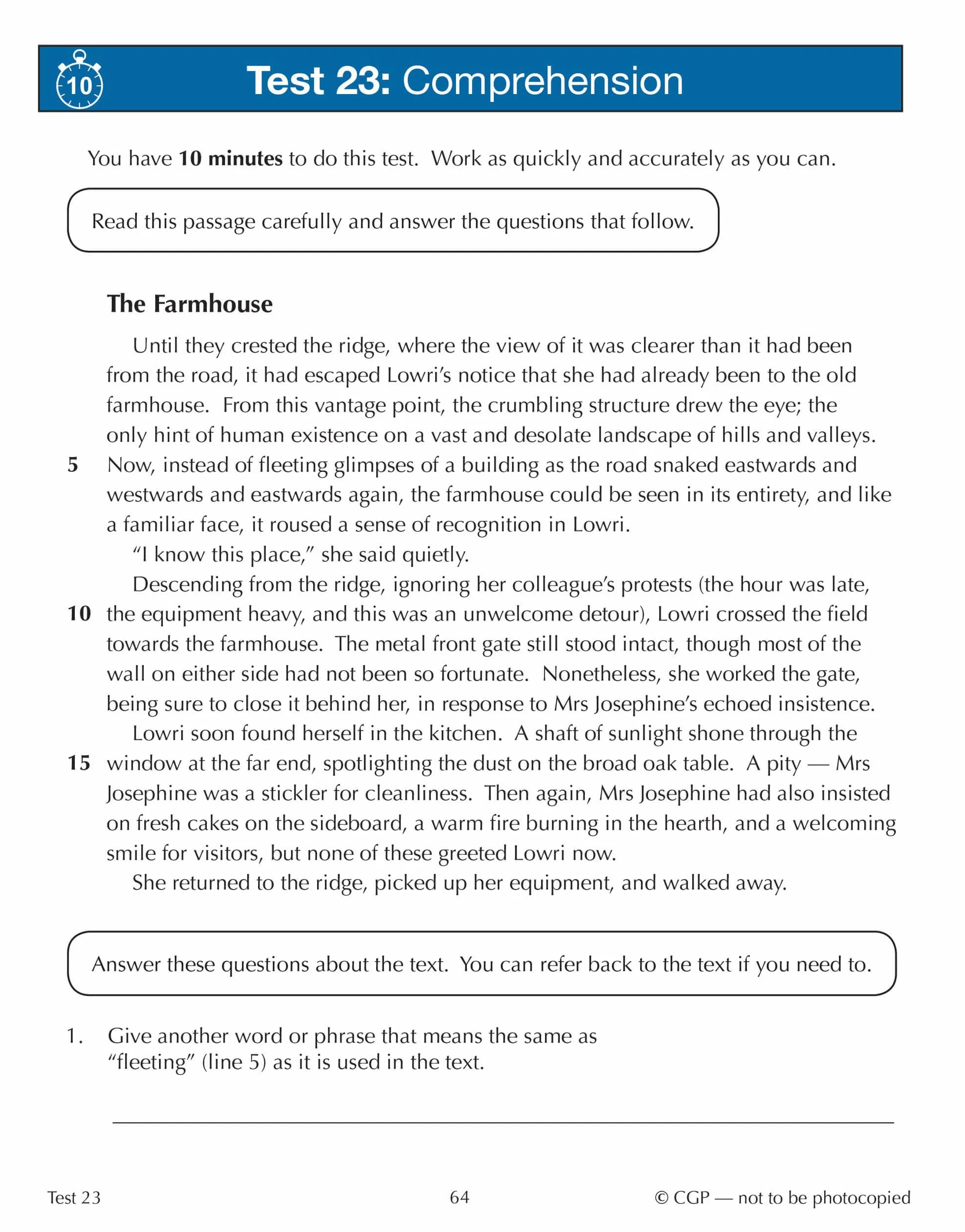 GL 10-Minute Tests: English Ages 10-11 Book 1 (with Online Edition)